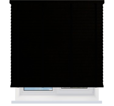 Деревянные жалюзи с тесьмой 50 мм. черный